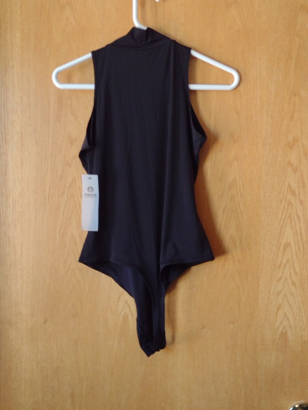 Mono B Mock Neck Silky Bodysuit Size Medium - Picture 7 of 10